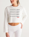 Faithfully Bold Women's Cropped Sweatshirt (White) Cropped Sweatshirt Myrrh and Gold 
