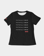 Faithfully Bold Women's T-Shirt (Black) T-Shirt Myrrh and Gold 