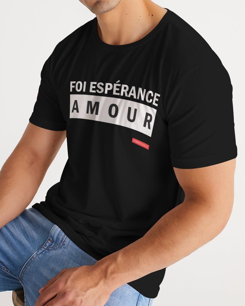 Foi Esperance Amour Men's T-Shirt (Black) T-Shirt Myrrh and Gold 