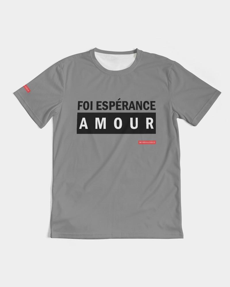 Foi Esperance Amour Men's T-Shirt (Grey) T-Shirt Myrrh and Gold 