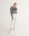 Foi Esperance Amour Women's Cropped Hoodie (Grey) Cropped Hoodie Myrrh and Gold 