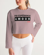 Foi Esperance Amour Women's Cropped Sweatshirt (Tuscany Pink) Cropped Sweatshirt Myrrh and Gold 