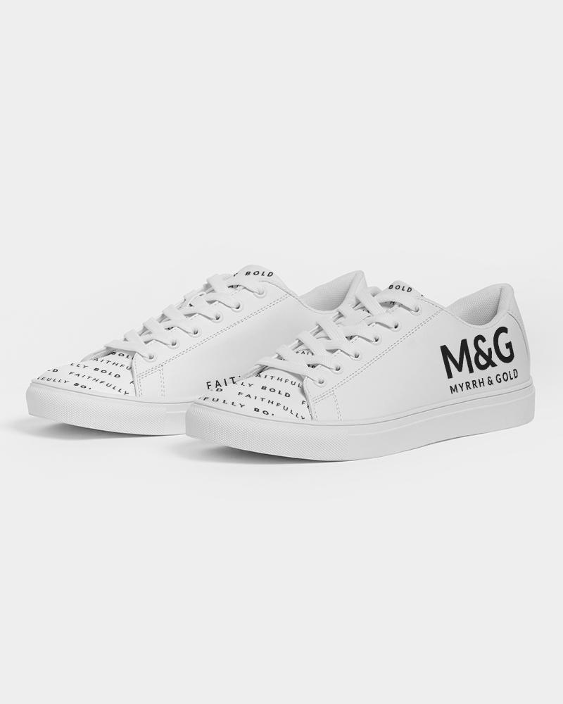 M&G - Faux Leather Men's Sneaker - White Men's Shoes Myrrh and Gold 