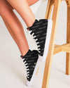 M&G_w-tagline-Grid-Pattern---W/B_30-deg-angle-(50%-larger) Women's Hightop Canvas Shoe women shoes Myrrh and Gold 