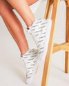 M&G_w-tagline-Grid-Pattern---B/W_30-deg-angle-(50%-larger) Women's Hightop Canvas Shoe women shoes Myrrh and Gold 