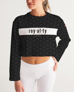 Royalty-v9ab---black Women's Cropped Sweatshirt cloth Myrrh & Gold 
