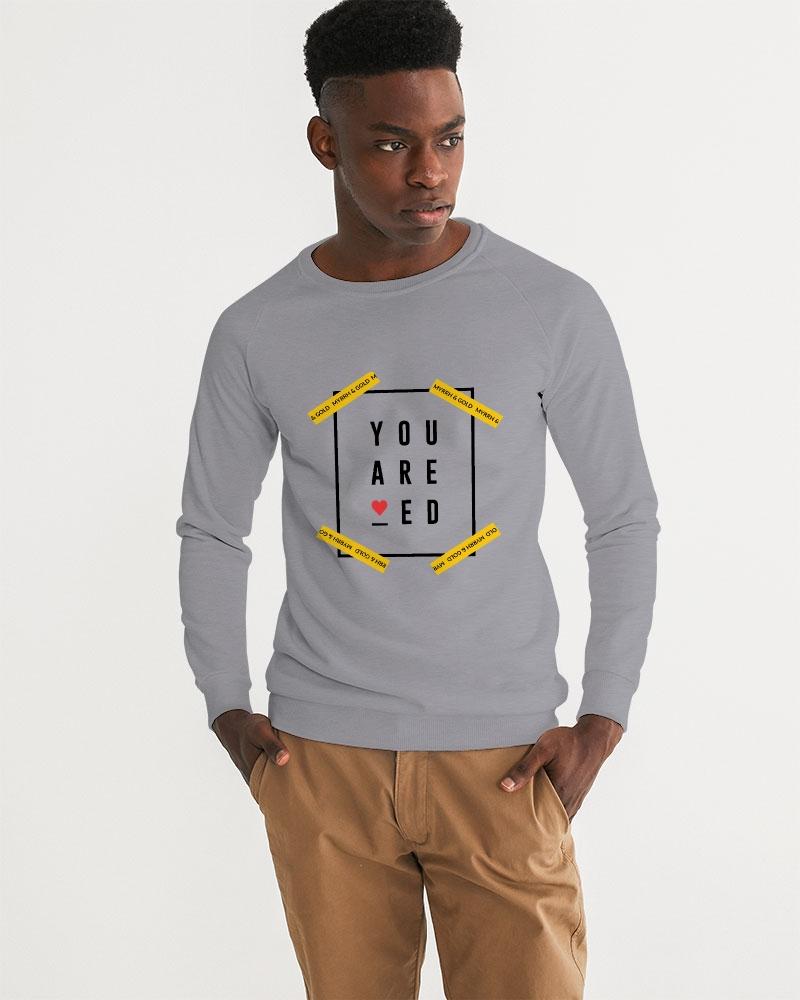 You are Loved Men's Graphic Sweatshirt (Grey) Pullover Myrrh and Gold XS 