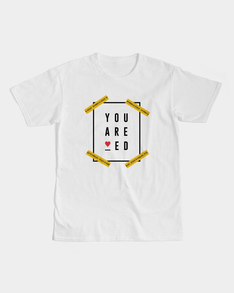 You are Loved Men's Graphic Tee (White) T-Shirt Myrrh and Gold S 