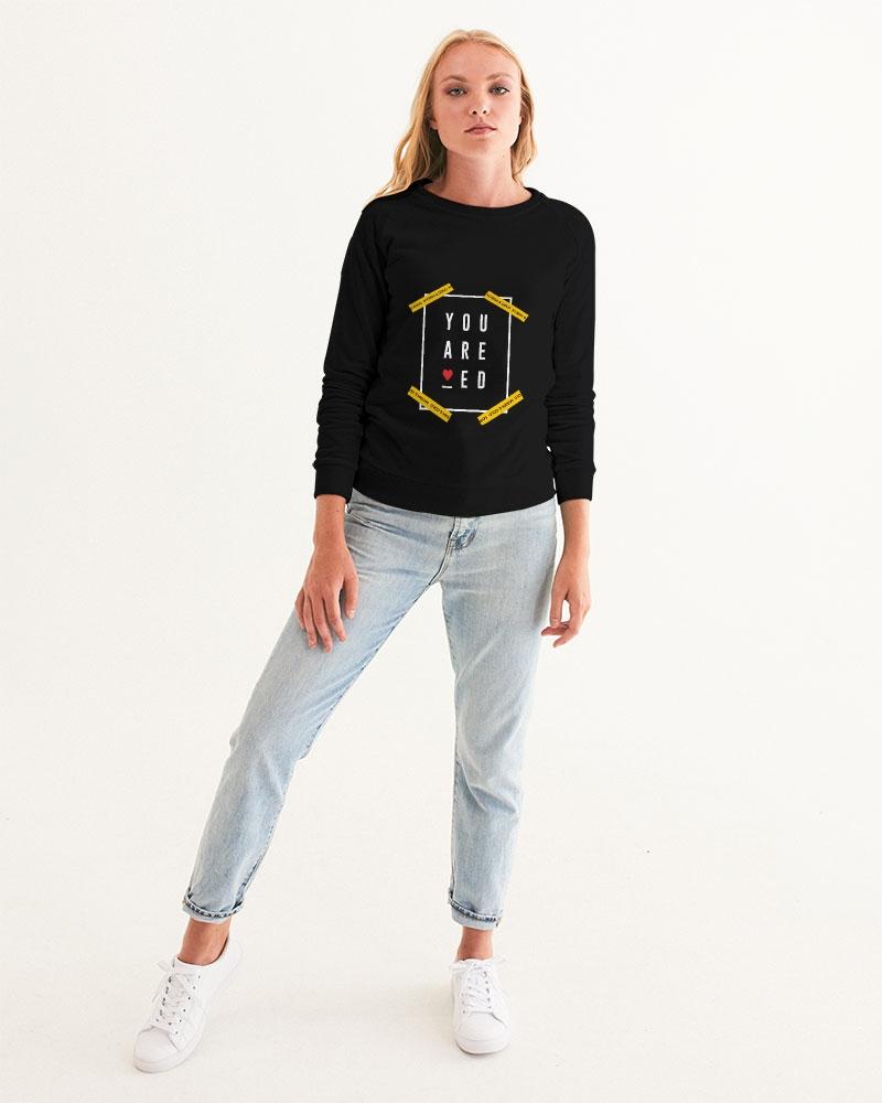 You are Loved Women's Graphic Sweatshirt (Black) Pullover Myrrh and Gold 