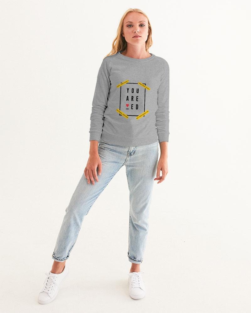 You are Loved Women's Graphic Sweatshirt (Grey) Pullover Myrrh and Gold 