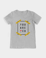You are Loved Women's Graphic Tee (Grey) T-Shirt Myrrh and Gold XS 